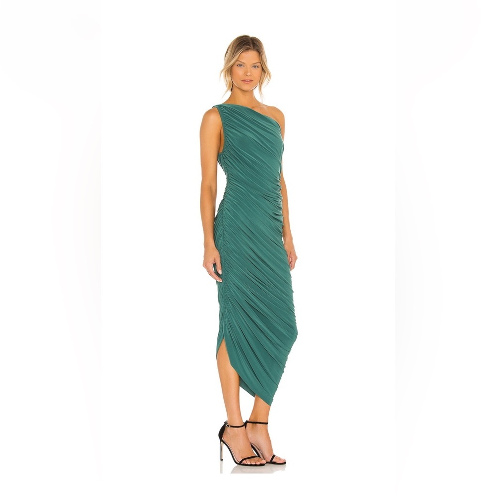 Norma Kamali Diana Ruched Midi Dress- Worn Once